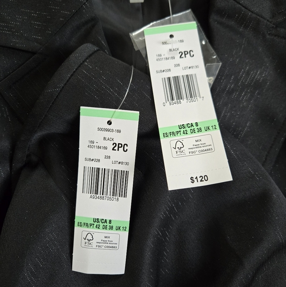 NWT LeSuit Black Blazer and Skirt Set - Picture 5 of 6